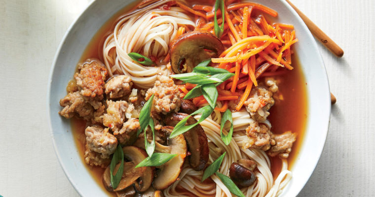 Garlic-Miso Pork Noodle Bowl