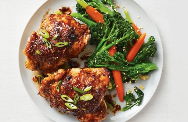 Asian Chicken Thighs with Broccolini